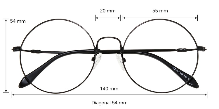 Burke Round Black Eyeglasses | Glassesshop display picture 3
