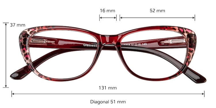Astrid Cat Eye Red Eyeglasses | Glassesshop display picture 3