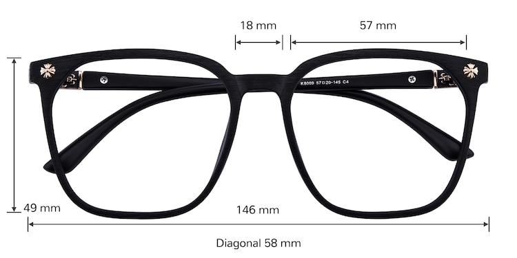 Taurus Square Black Eyeglasses Glassesshop