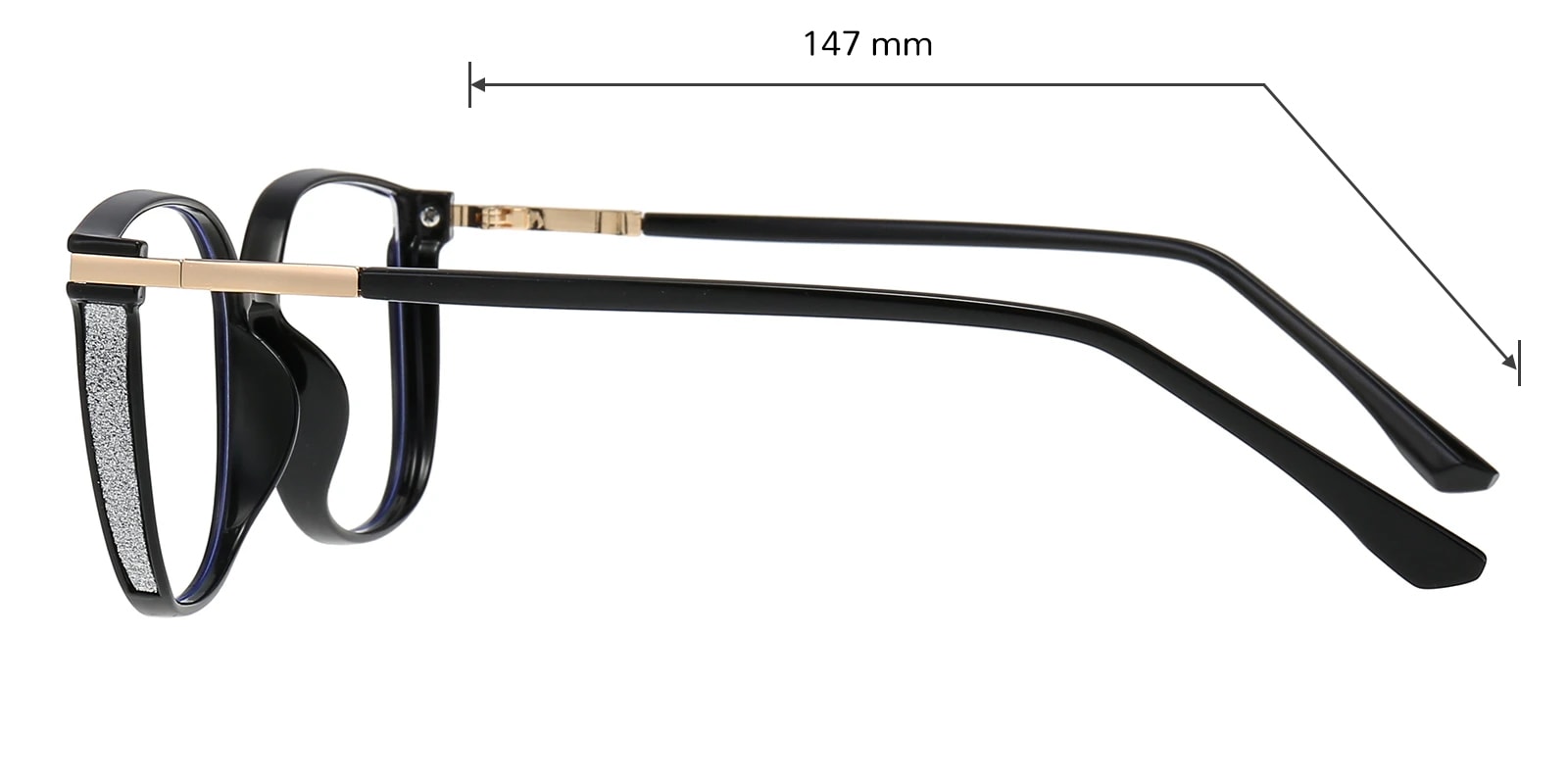 Hannah Cat Eye Black Eyeglasses | Glassesshop