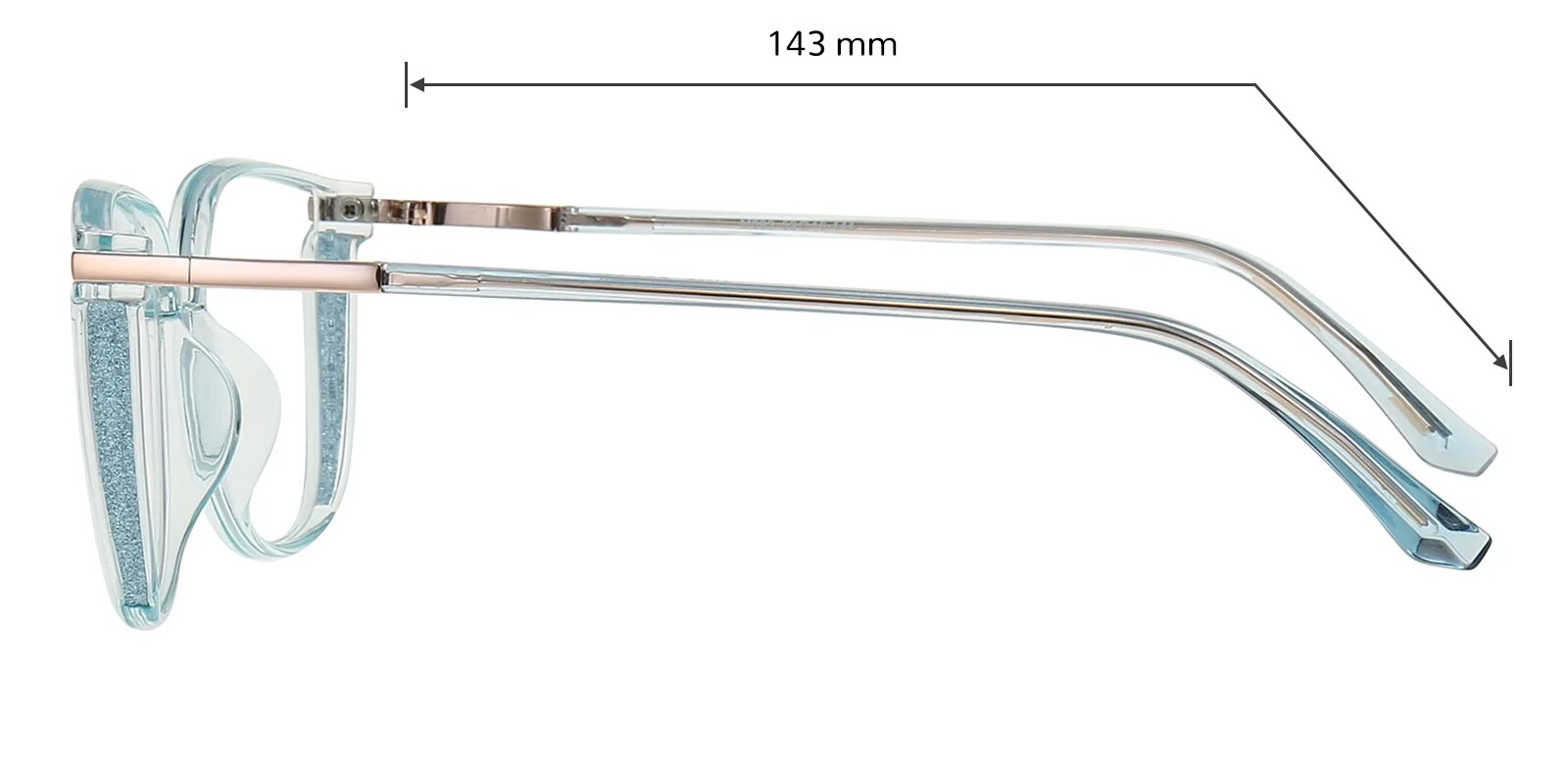 Hannah Cat Eye Cyan Eyeglasses | Glassesshop