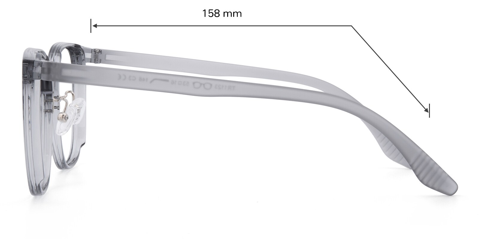 サングラス/メガネ Heyep Silver Frame Side-Logo Glasses XL Vector Sunglasses: Silver Z87+