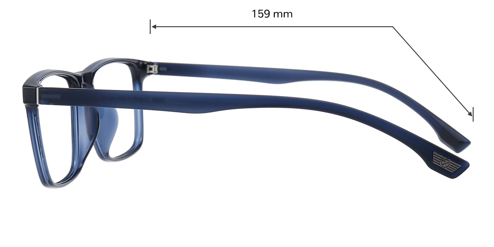 靴 Offen plain rectangular pattern / BLUE Chapman Rectangle Blue Eyeglasses | Glassesshop