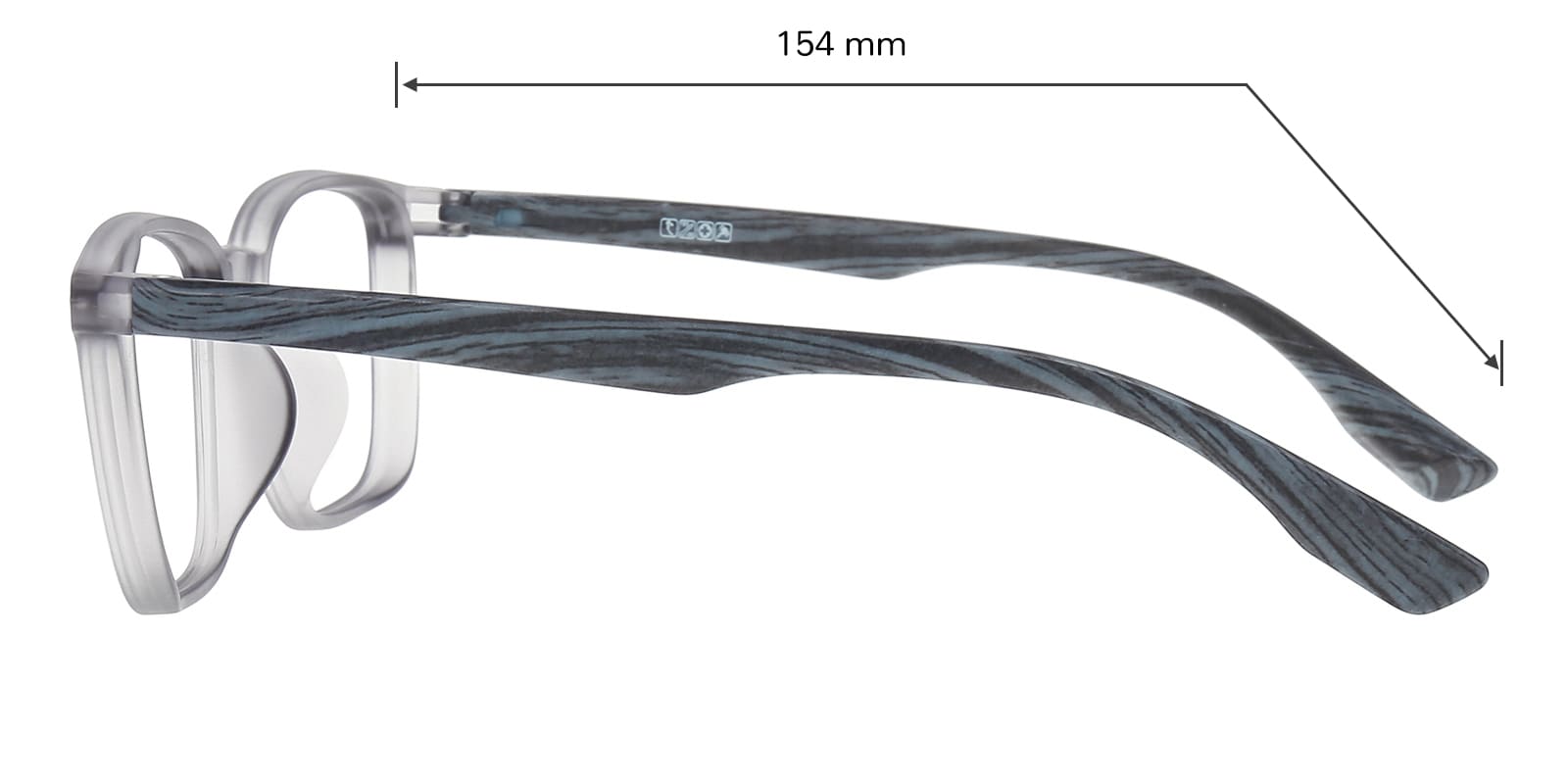 Lafayette Rectangle Gray Eyeglasses | Glassesshop