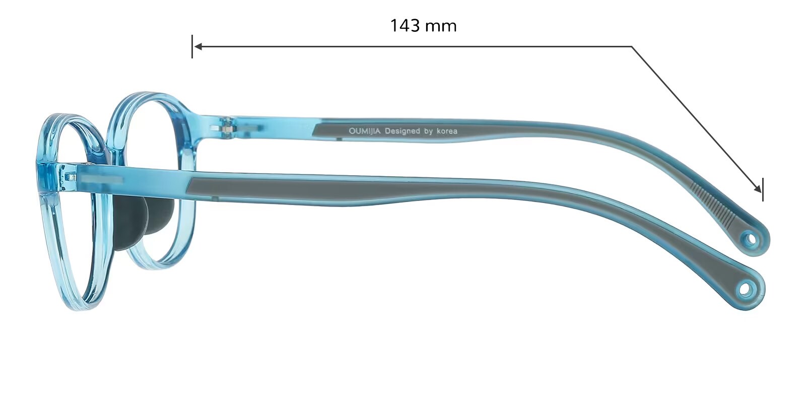 Madison Oval Blue Eyeglasses | Glassesshop