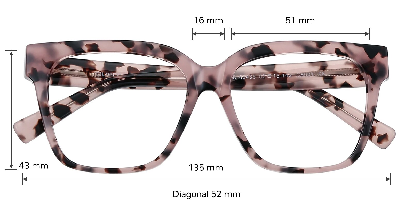 【fa.er.ie】mono square light glasses Chunky Black Square Faridah Glasses with Full-Frame
