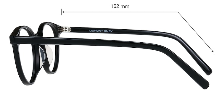 Joplin Round Black Eyeglasses | Glassesshop display picture 3