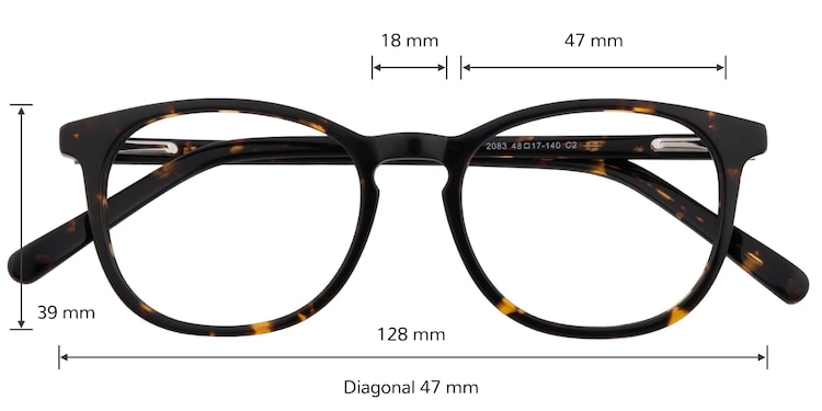 Salem Round Tortoise Eyeglasses | Glassesshop display picture 2