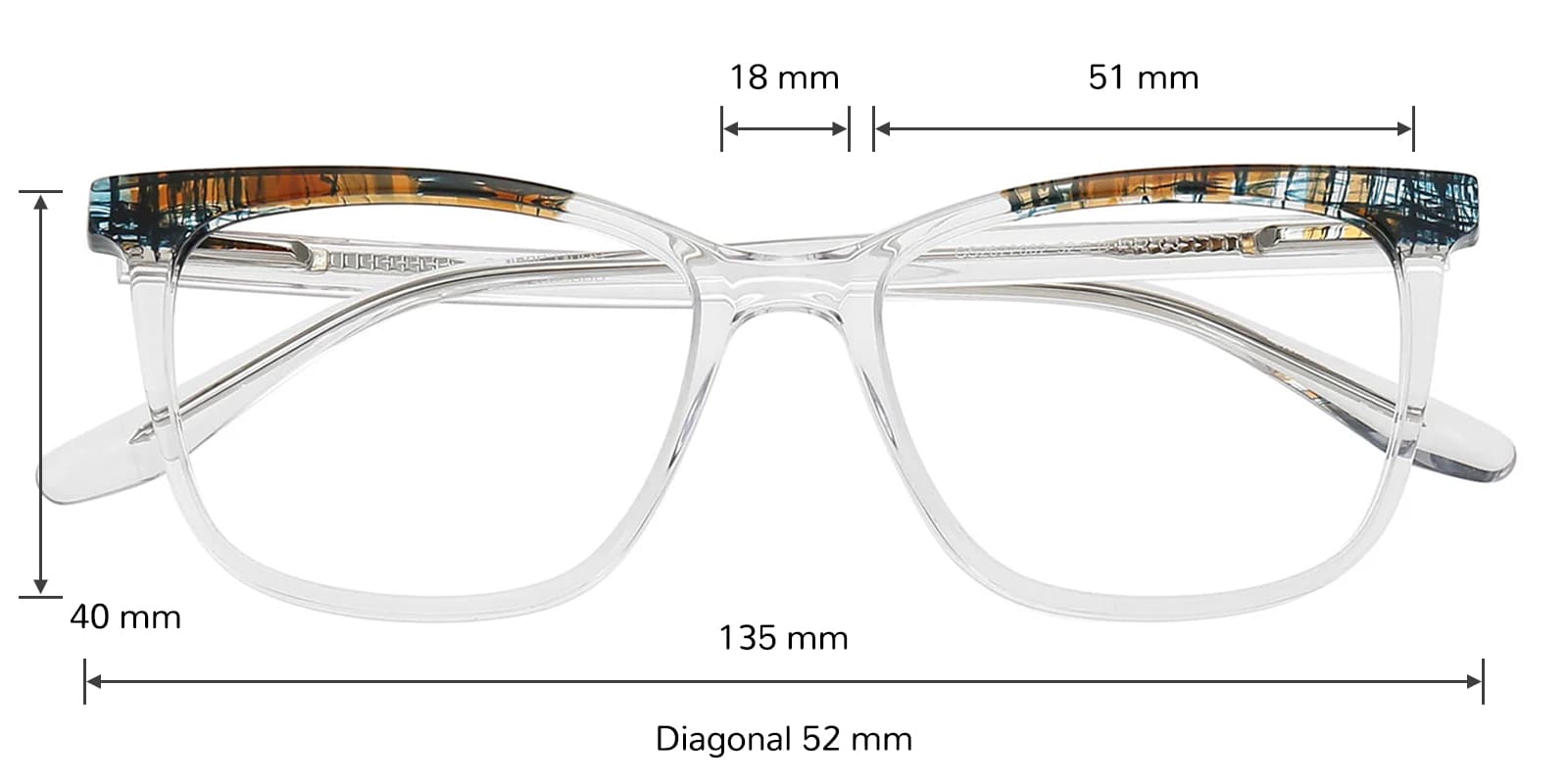 Fak Fak Long eye Brachycera　47mm(eye) Hoyle Cat Eye Clear/Stripe Photochromic Glasses | GlassesShop