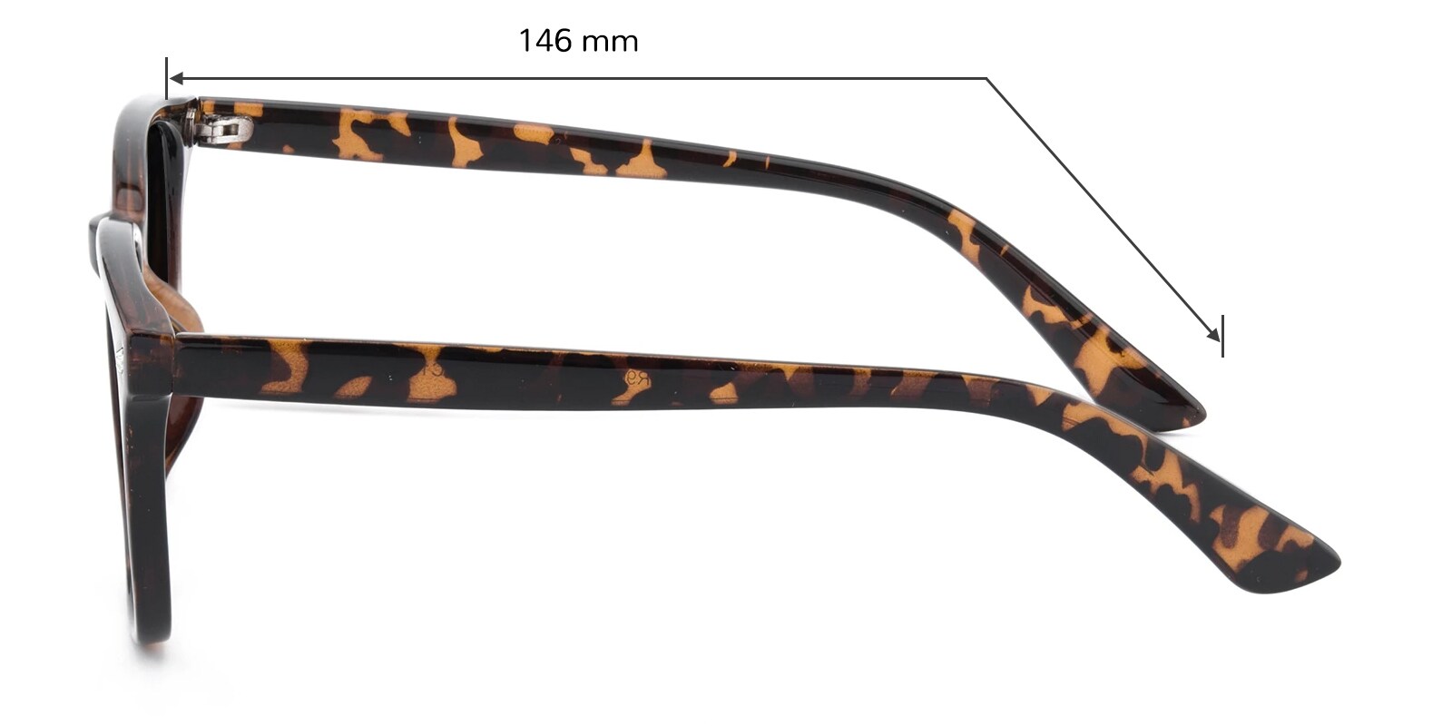 Clarence Rectangle Tortoise Full-Frame TR90 Sunglasses