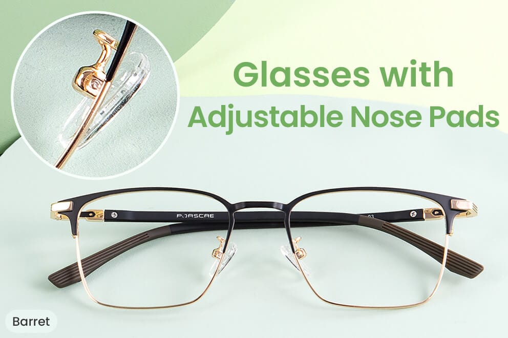 Glasses with Nose Pads - Adjustable & Comfortable - Mouqy Eyewear
