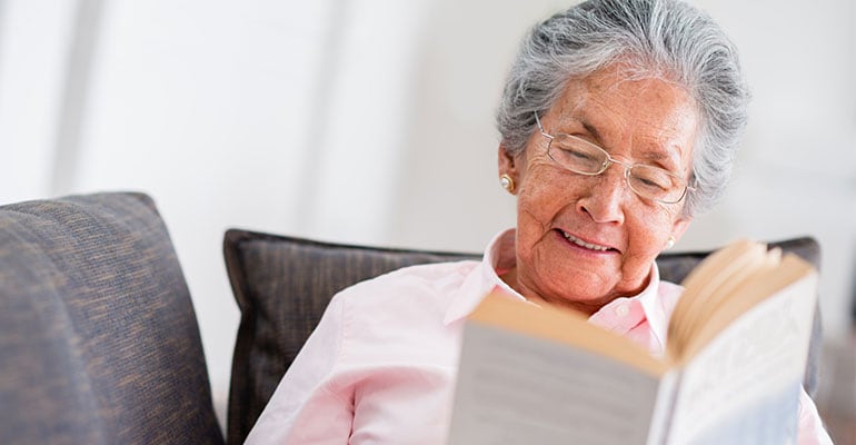 women with bifocal eyeglasses