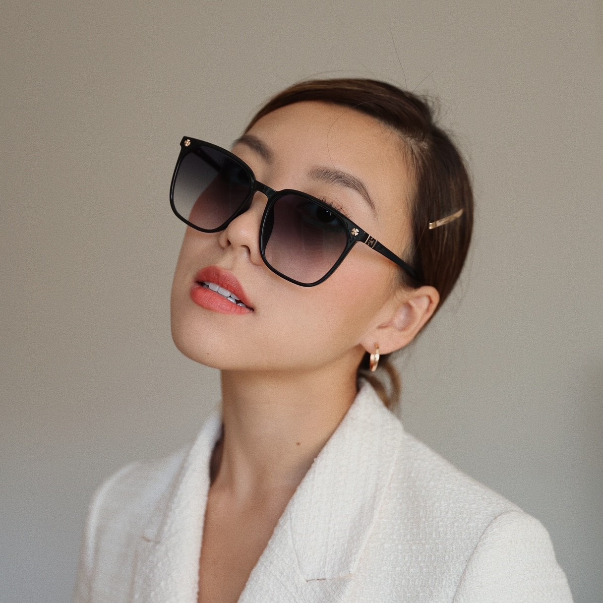 Evanston Square Black FullFrame TR90 Sunglasses