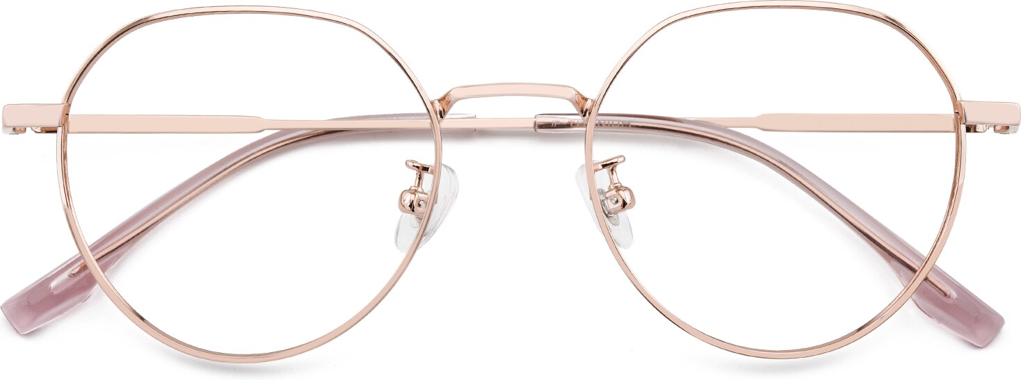 Tulsa Polygon Rose Gold Eyeglasses