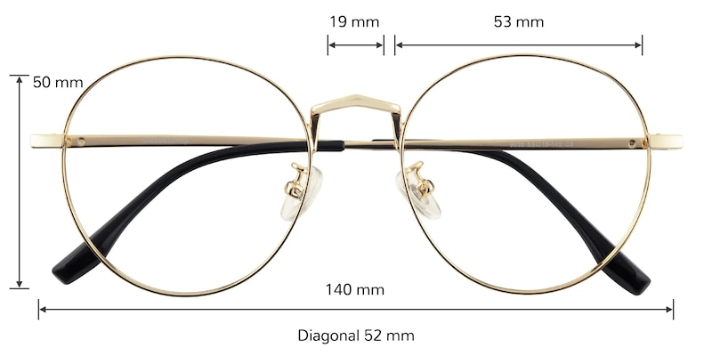 Dubois Round Golden Full-Frame Titanium Eyeglasses | GlassesShop