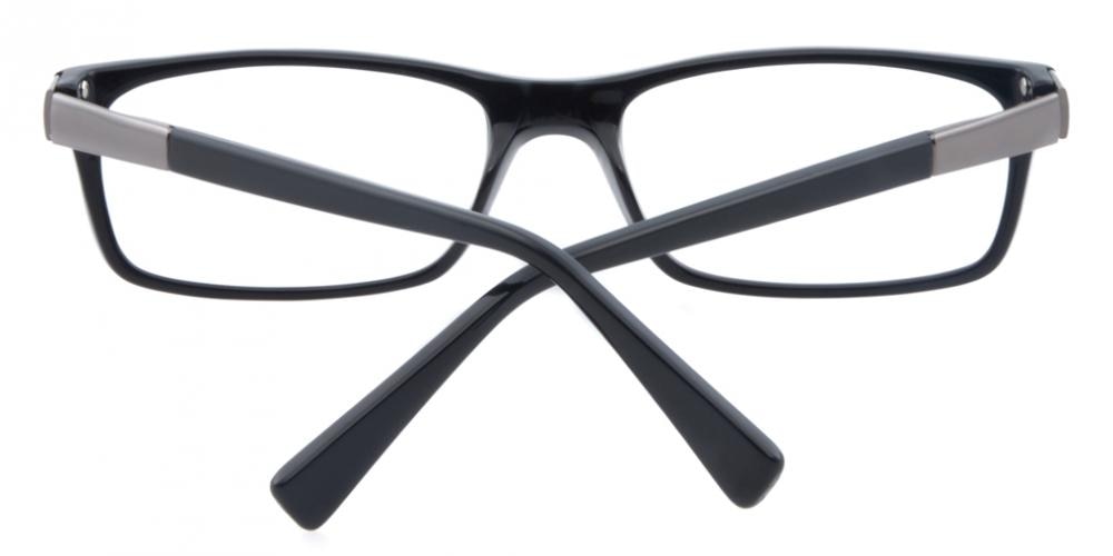 1006 Black Rectangle Acetate Eyeglasses