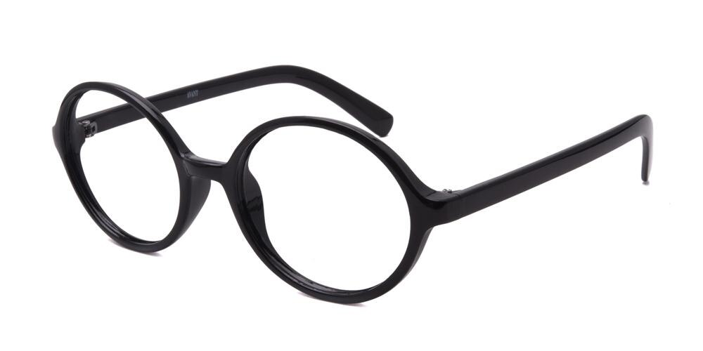Trussville Black Round Plastic Eyeglasses