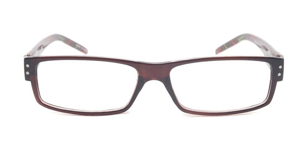 Philip Brown Oval Plastic Eyeglasses
