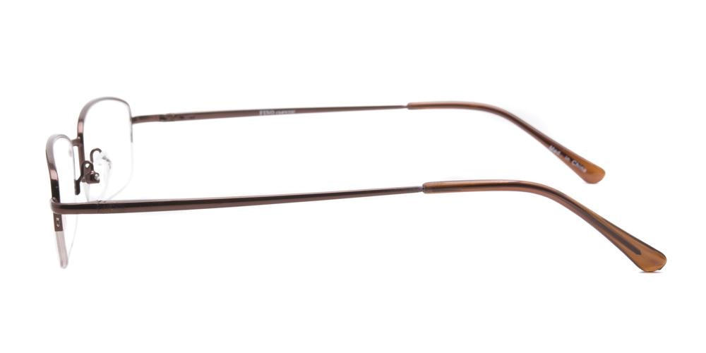 Sorell Brown Rectangle Metal Eyeglasses