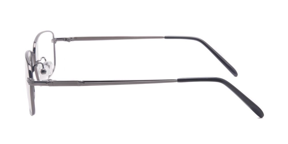 Geneva gunmetal Square Metal Eyeglasses