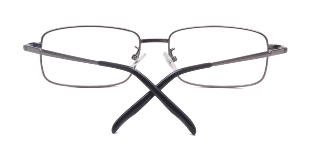 Geneva gunmetal Square Metal Eyeglasses