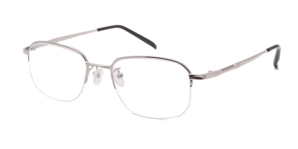 Vaud silver Round Metal Eyeglasses