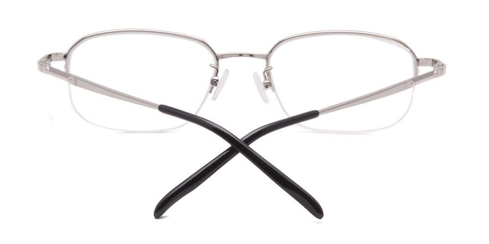 Vaud silver Round Metal Eyeglasses