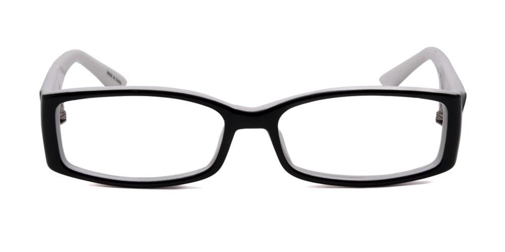 Hopewell Black/white Rectangle Plastic Eyeglasses