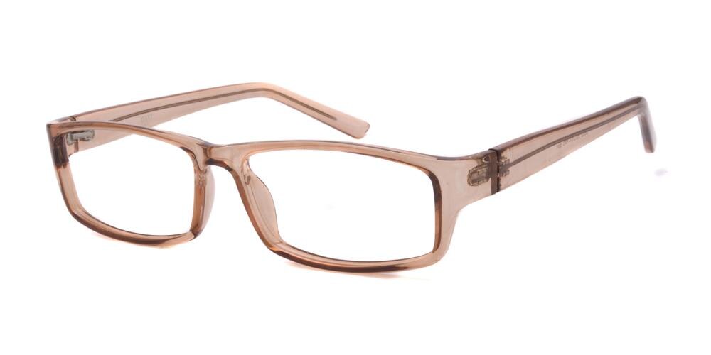 Bristol Brown Rectangle Plastic Eyeglasses