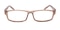 Bristol Brown Rectangle Plastic Eyeglasses