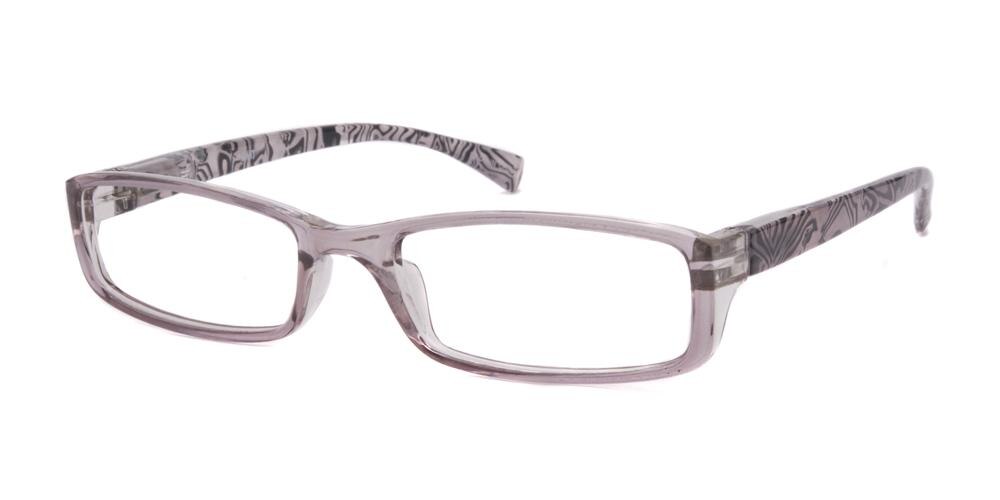 2010 Purple Rectangle Plastic Eyeglasses