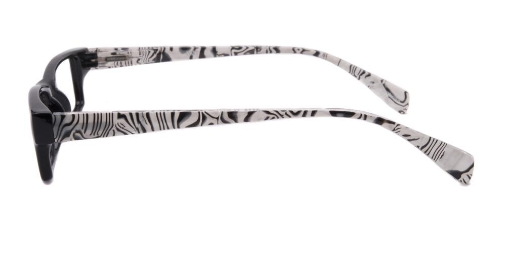 2006 Black Rectangle Plastic Eyeglasses