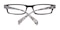 2006 Black Rectangle Plastic Eyeglasses
