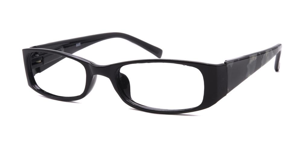 2009 Black Rectangle Plastic Eyeglasses