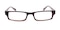 2006 Brown Rectangle Plastic Eyeglasses