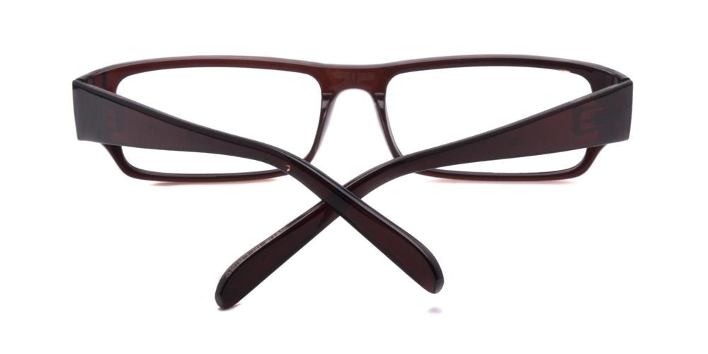 2030 Brown Rectangle Plastic Eyeglasses
