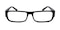 2030 Black Rectangle Plastic Eyeglasses