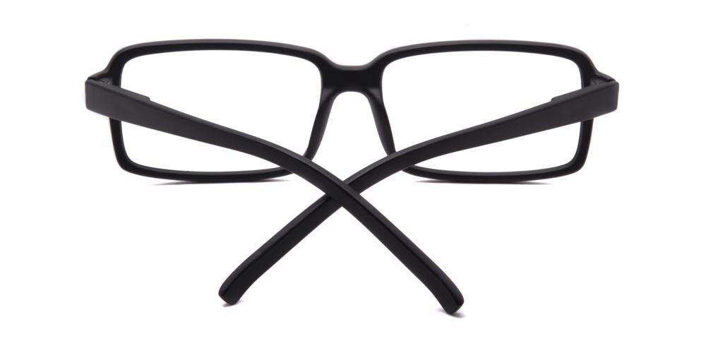 Skyline Matt Black Rectangle Plastic Eyeglasses