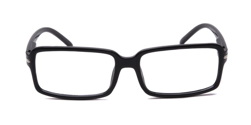 Skyline Black Rectangle Plastic Eyeglasses