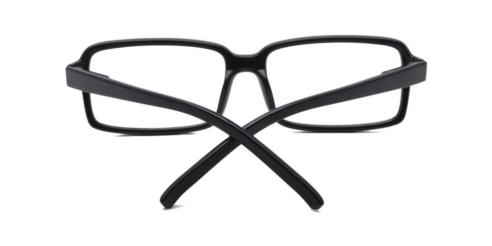 Skyline Black Rectangle Plastic Eyeglasses