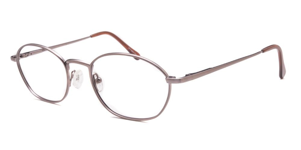 Ignativs Brown Round Titanium Eyeglasses