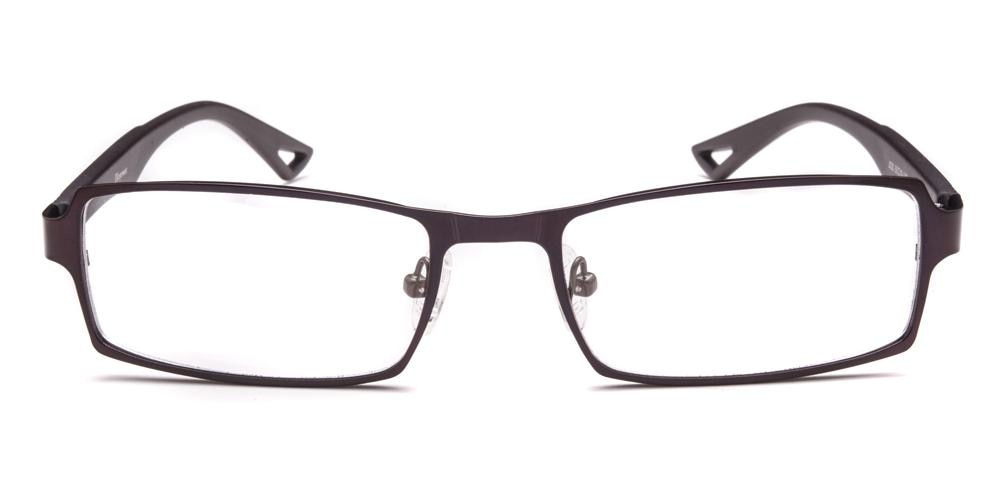Formosa Brown Rectangle Metal Eyeglasses
