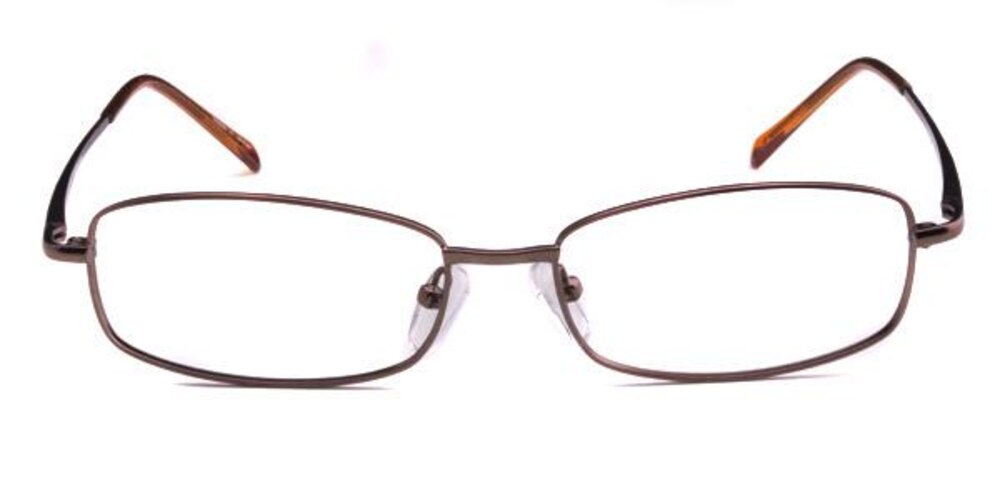 Gawler Brown Rectangle Metal Eyeglasses