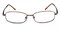 Gawler Brown Rectangle Metal Eyeglasses
