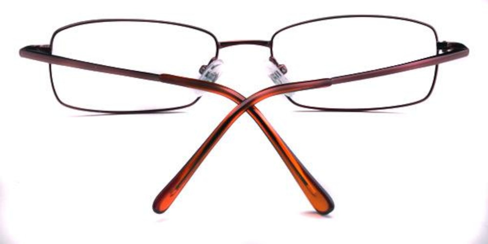 Fitzroy Brown Rectangle Metal Eyeglasses