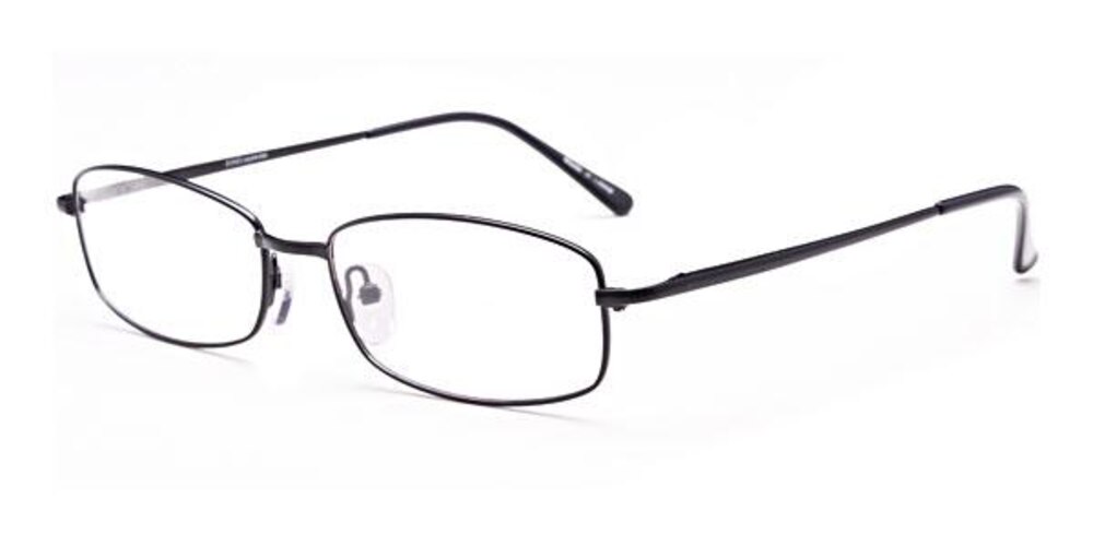 Gawler Black Rectangle Metal Eyeglasses