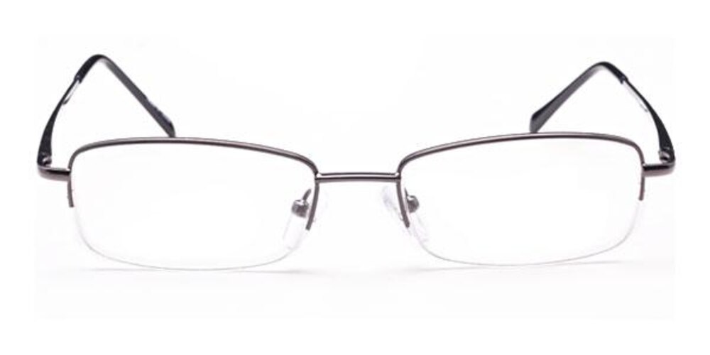 Davey Gunmetal Rectangle Metal Eyeglasses