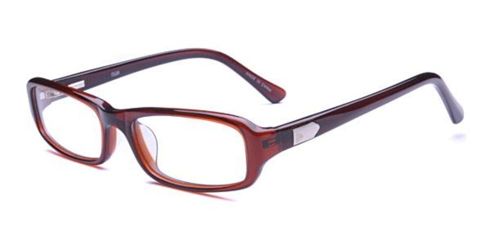 1004 Brown Rectangle Acetate Eyeglasses