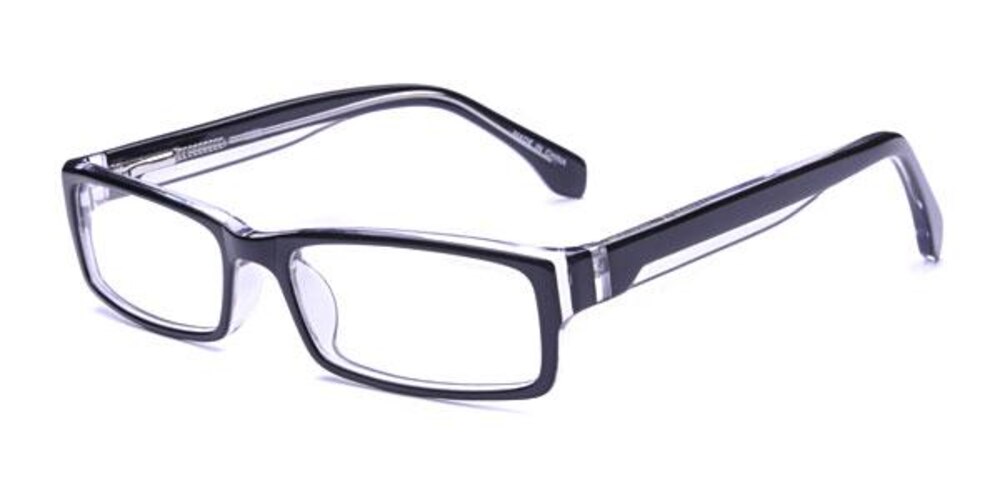 1008 Black Rectangle Acetate Eyeglasses