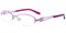 Monroeville Purple Oval Metal Eyeglasses